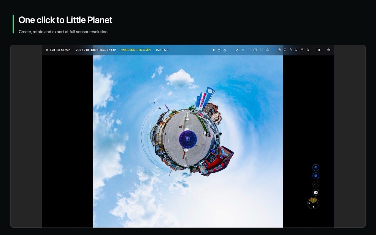 One click to little planet