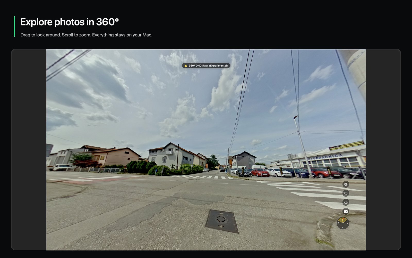 Interactive 360 degree photograph in MPViewer 1.4
